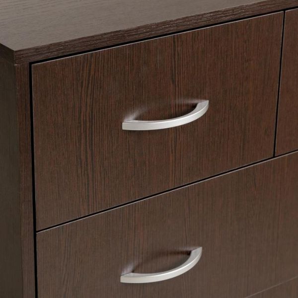Комод 5 ящиков с дверью 1100х480х900 Венге темный
