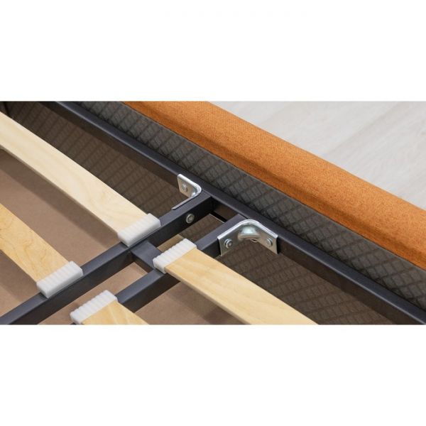 Кровать Миа, 1800х2000, ортопедическое осн+ПМ, Купер 12/Тыквенный