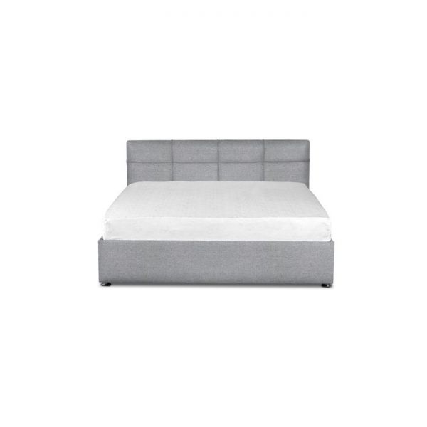 Кровать «Птичье гнездо» без ПМ, 1400х2000, встроенное основание, рогожка, цвет серый