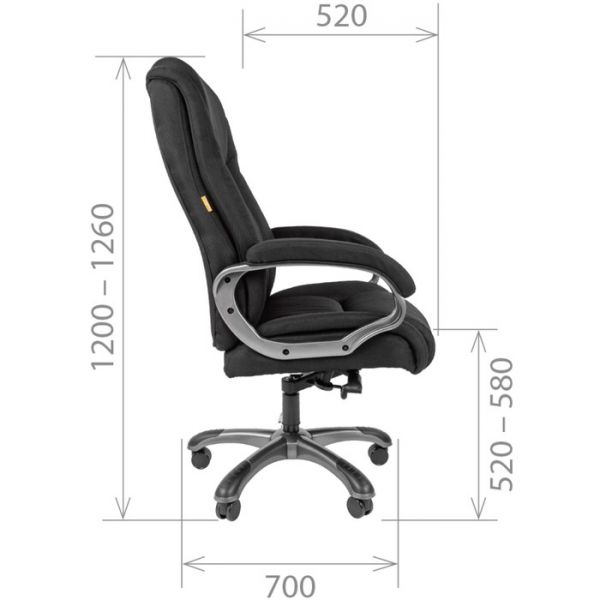 Кресло Chairman 410 ткань SX черная