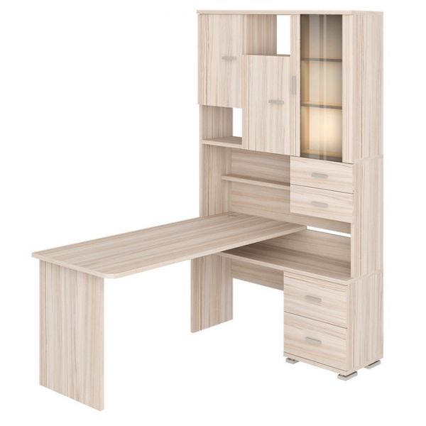 Стол компьютерный «СР 620/160», 1300 ? 1600 ? 2160 мм, правый, цвет белый