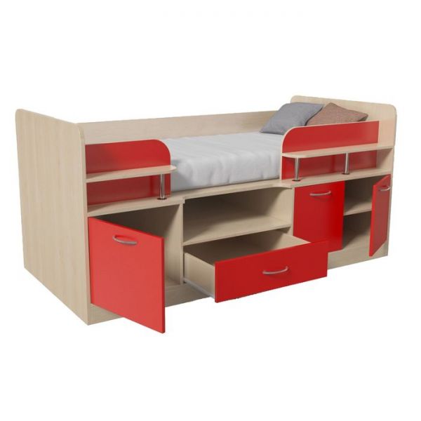 Уголок школьника № 7 1920х930х900 Дуб молочный/Красный