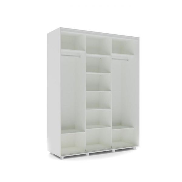 Шкаф-купе Модный Зеркало+ЛДСП Белый 1800х600х2300