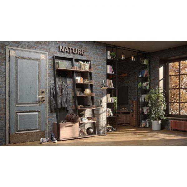 Вешалка Nature 77, 556 ? 397 ? 2100 мм, цвет дуб табачный craft / чёрный