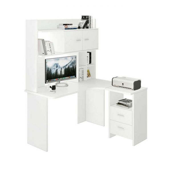 Компьютерный стол, 1300 ? 1200 ? 1785 мм, правый угол, цвет карамель/венге