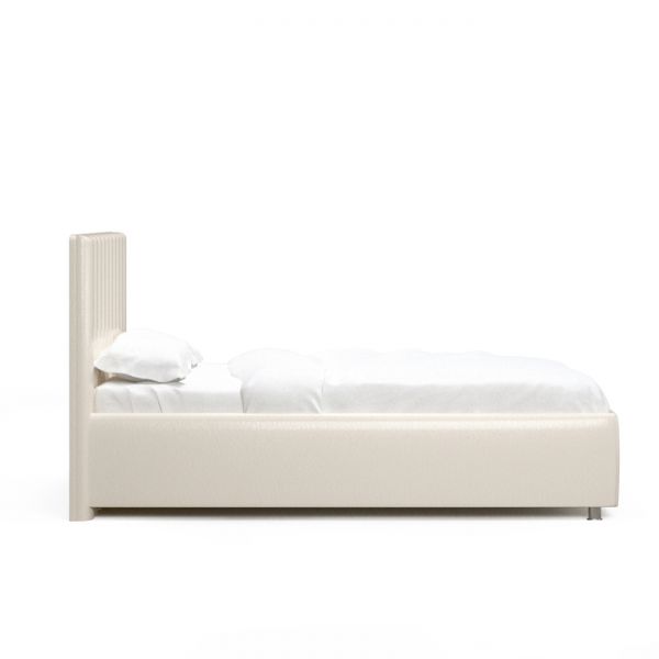 Кровать «Алькасар» с ПМ, 140 ? 200 см, ортопедическое основание, экокожа, цвет бежевый