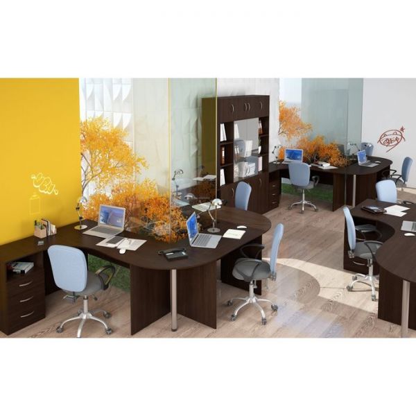 Тумба подкатная SIMPLE SC-3M, легно тёмный