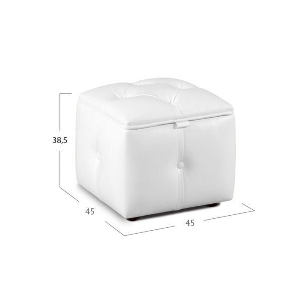 Квадратный пуф «Алеро», 450 ? 450 ? 385 мм, цвет взбитые сливки