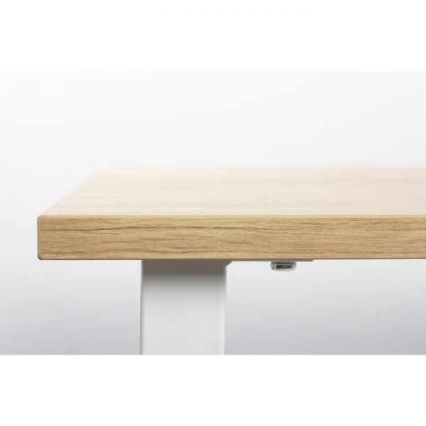 Стол АТЛАНТ-08 1400*900х750 Дуб Небраска/Опора АТЛАНТ-Белый глянец