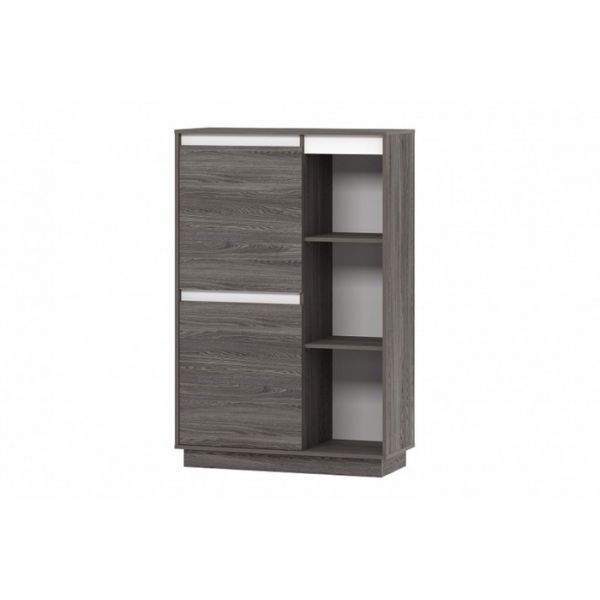 Шкаф Virginia Левый, 11.85, 942х400х1434, Белый Скандинавский/Ясень Анкор темный