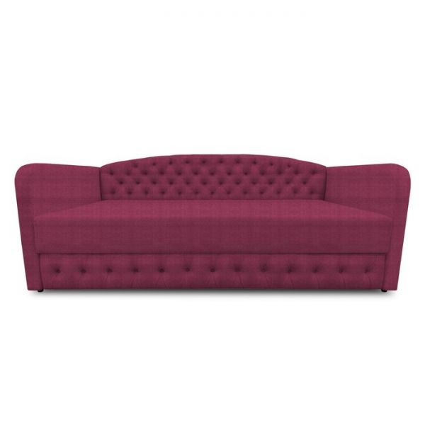Диван-кровать с каретной стяжкой «Гарвард 2», велюр, цвет shaggy wine