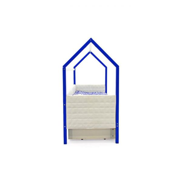 Детская кровать-домик мягкий Бельмарко  Svogen сине-белый