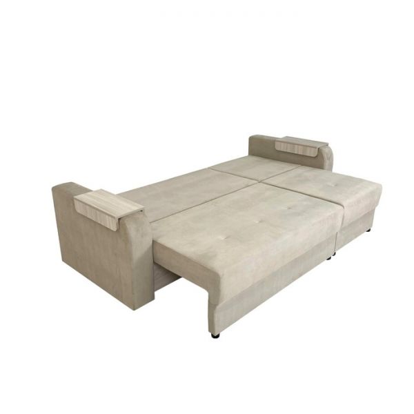Диван-трансформер «Леон», механизм еврокнижка, ППУ, цвет бежевый