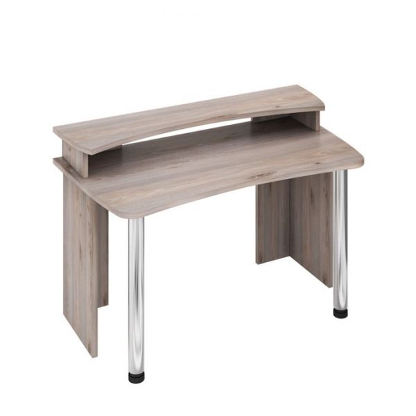 Стол СКЛ-Софт140 с надстройкой, 1400 ? 750 ? 950 мм, цвет белый жемчуг