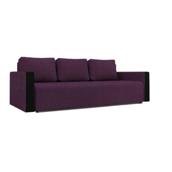 Диван «Алиса 4», еврокнижка, бельевой ящик, ткань рогожка, цвет bahama ash/теоs dark brown