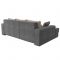 Угловой диван «Мэдисон», механизм еврокнижка, рогожка, правый угол, цвет серый