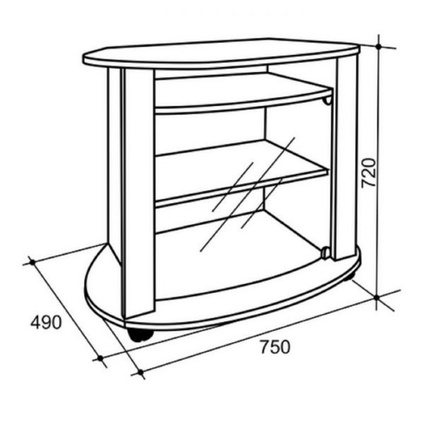 ТВ тумба Нео 2 Дуб млечный