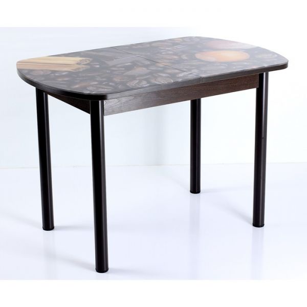 Стол раздвижной с фотопечатью Дэли, 1400(1800)х900х760, Венге/Кофе/Крашеные прямые