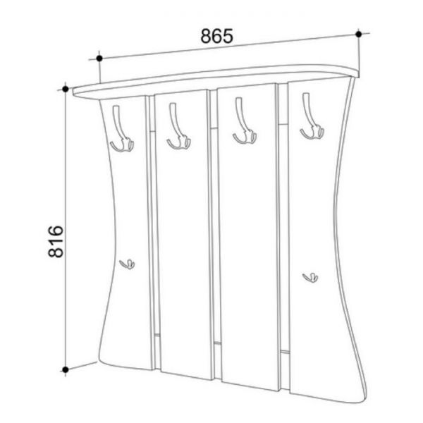 Вешалка Уют-2 Шимо темный