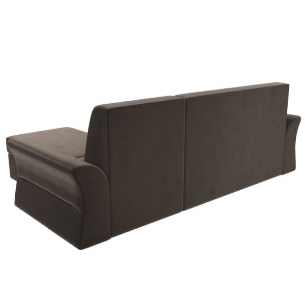 Угловой диван «Клайд», механизм дельфин, велюр, цвет бежевый