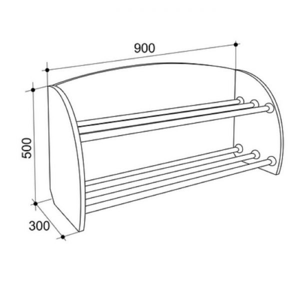 Обувница открытая Венге
