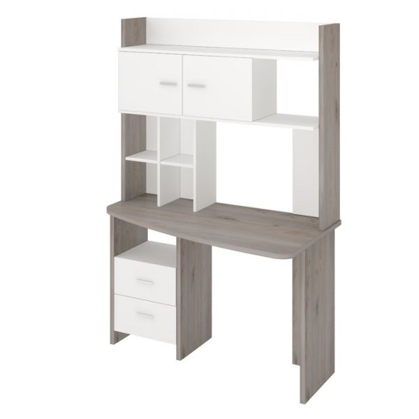 Компьютерный стол, 1200 ? 690 ? 1785 мм, правый угол, цвет нельсон/белый