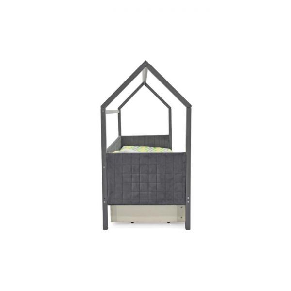 Детская кровать-домик мягкий Бельмарко  Svogen графит