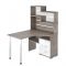 Стол СР-132, угол правый с надстройкой, 1300 ? 1010 ? 1640 мм, цвет белый жемчуг