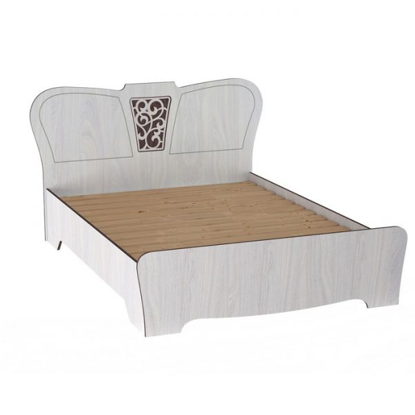 Кровать двуспальная 1600 с основанием Ольга-12, с/м 1600х2000, Анкор светлый