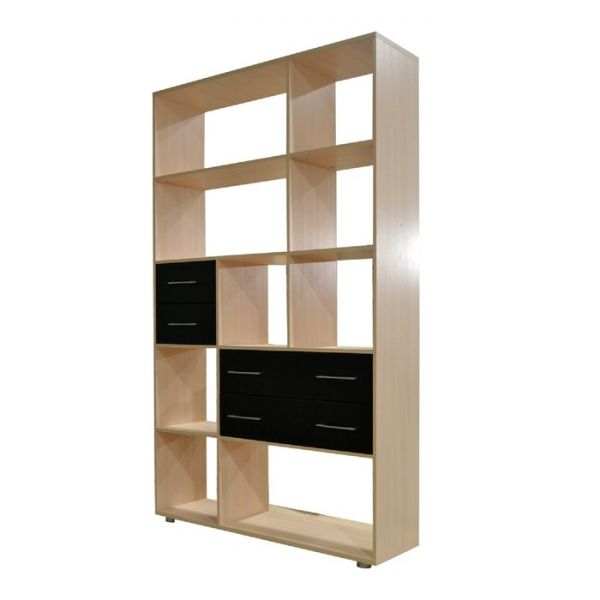 Стеллаж, 1290 ? 350 ? 2150 мм, цвет дуб / венге