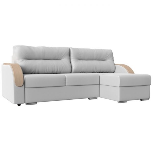 Угловой диван «Дарси», механизм еврокнижка, экокожа, цвет бежевый