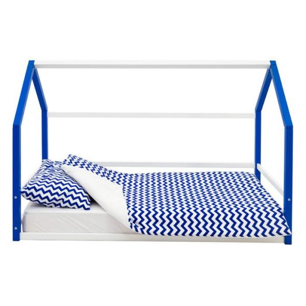 Детская кровать-домик Монтессори Бельмарко Svogen сине-белый