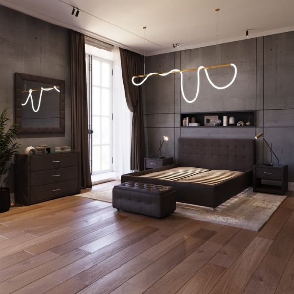 Кровать «Космопорт New» без ПМ, 1400 ? 2000 мм, ортопедическое основание, цвет шоколад