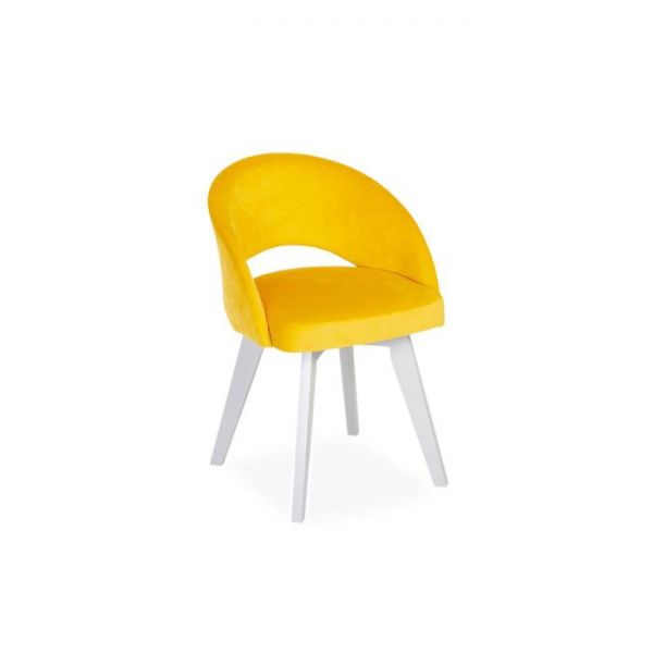Стул Мирелла Аврора 09 желтый велюр/ Стандарт массив Серое дерево