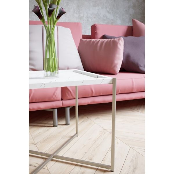 Стол журнальный «Стефан», 520 ? 520 ? 500 мм, цвет серый мрамор