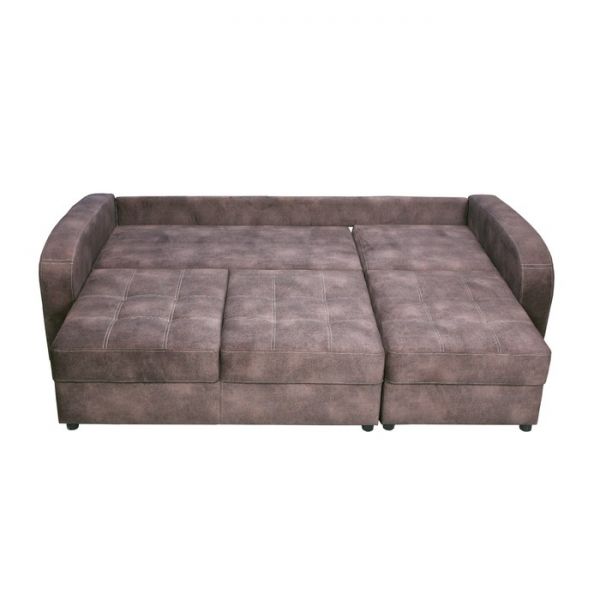 Диван-трансформер с раскладной оттоманкой «Сэл», обивка «венус шоколад»