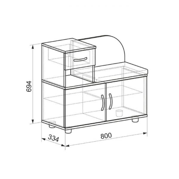 Тумба для прихожей Аврора универсальная