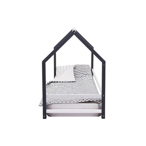 Детская кровать-домик Монтессори Бельмарко Svogen графит-белый