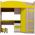 Уголок школьника «Юниор 5», 800 ? 2000 мм, МДФ глянец, дуб молочный / жёлтый / белый