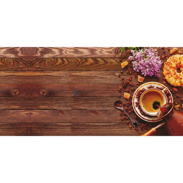 Обеденный стол «Голд», раздвижной, стекло, вставка бабочка, подстолье венге, ветка вишни