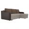Угловой диван «Монако», механизм еврокнижка, рогожка, цвет бежевый / коричневый