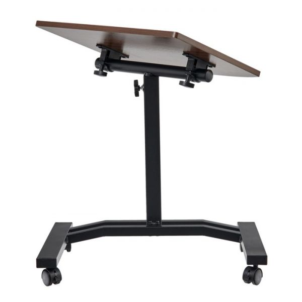 Стол  «Ролет», многофункциональный на колёсах, мдф, металл, цвет тёмное дерево / чёрный