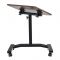 Стол  «Ролет», многофункциональный на колёсах, мдф, металл, цвет тёмное дерево / чёрный