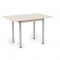 Стол Ирис поворотно-раскладной (ножки окрас Серебро), 1200x600x750, Ясень