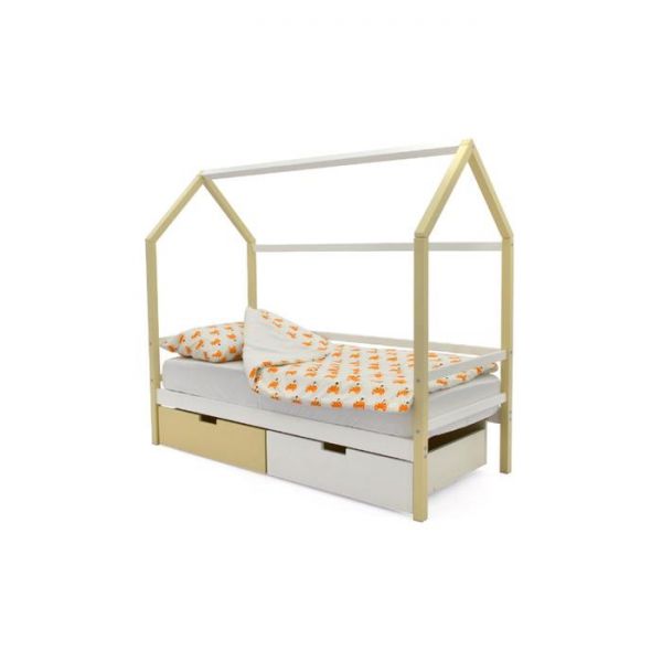 Детская кровать-домик Бельмарко Svogen бежево-белый