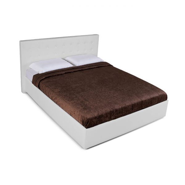 Кровать «Космопорт» без ПМ, 1400 ? 2000, встроенное основание, цвет взбитые сливки