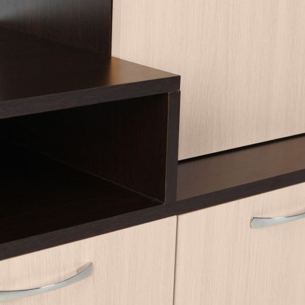 Стенка «Лира», 1400 ? 1564 ? 374 мм, венге/дуб молочный