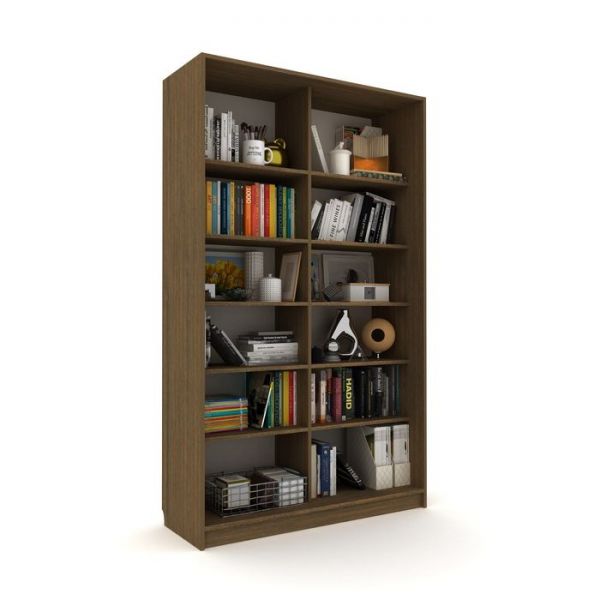 Библиотека-купе Вместительная  2 стекло+ЛДСП Ясень Шимо Светлый