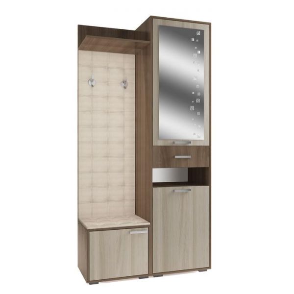 Прихожая Ивушка-22 1032х426х2052 Ясень Шимо темный/Ясень Шимо светлый