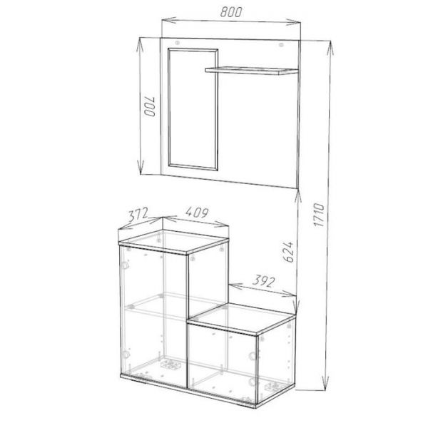 Прихожая Джейн 2, Белая